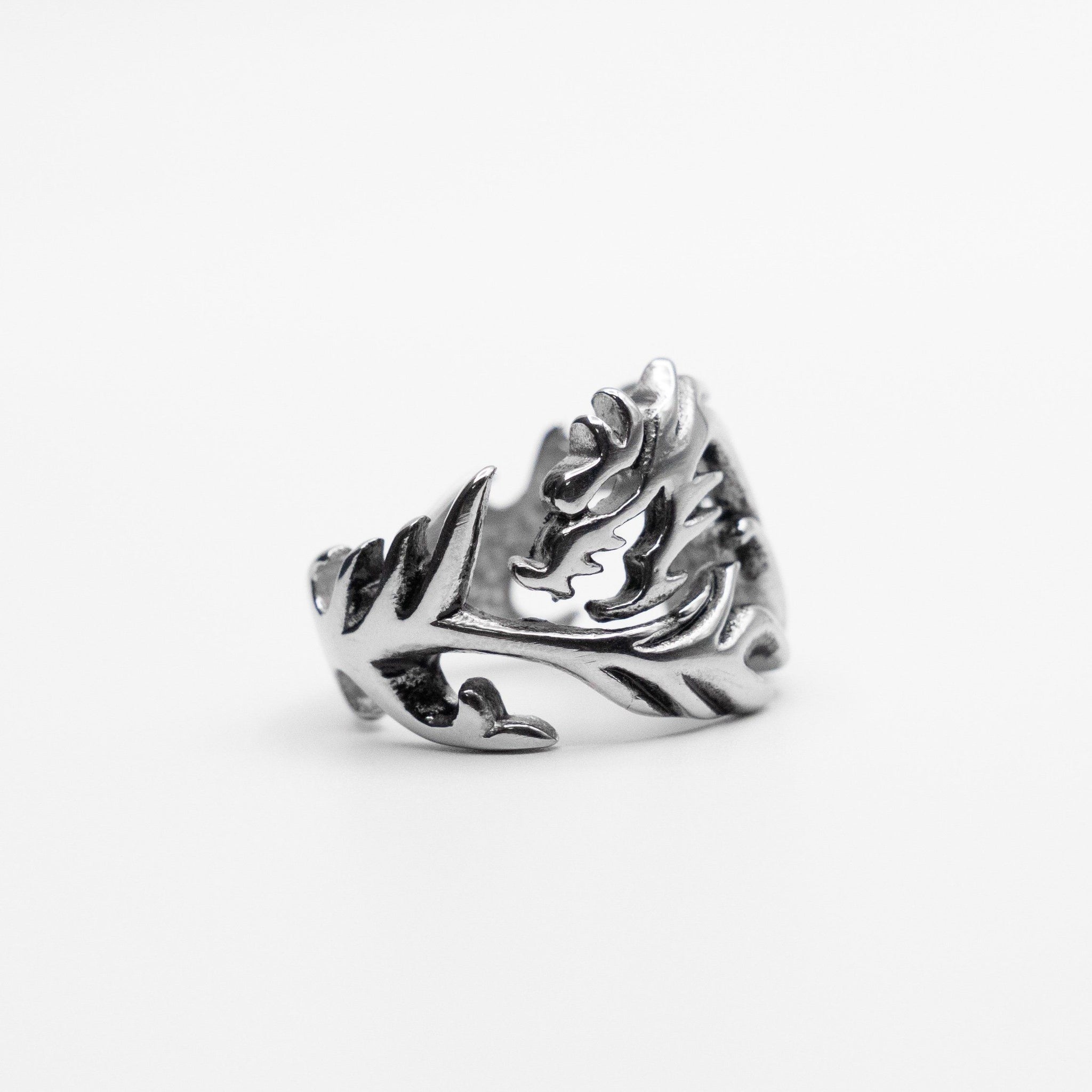 The Tormented Dragon Ring in Stainless Steel - a timeless and corrosion-resistant piece designed for everyday wear.